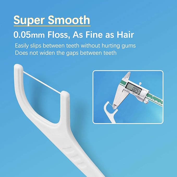 Dental Floss Picks -Automatic Floss Pick Dispenser, Tooth Picks Flossers with Soft Brush, Pop Up Floss Picks Holder Organizer, More Hygienic for Bathroom and Travel, No Break Flosser (92)