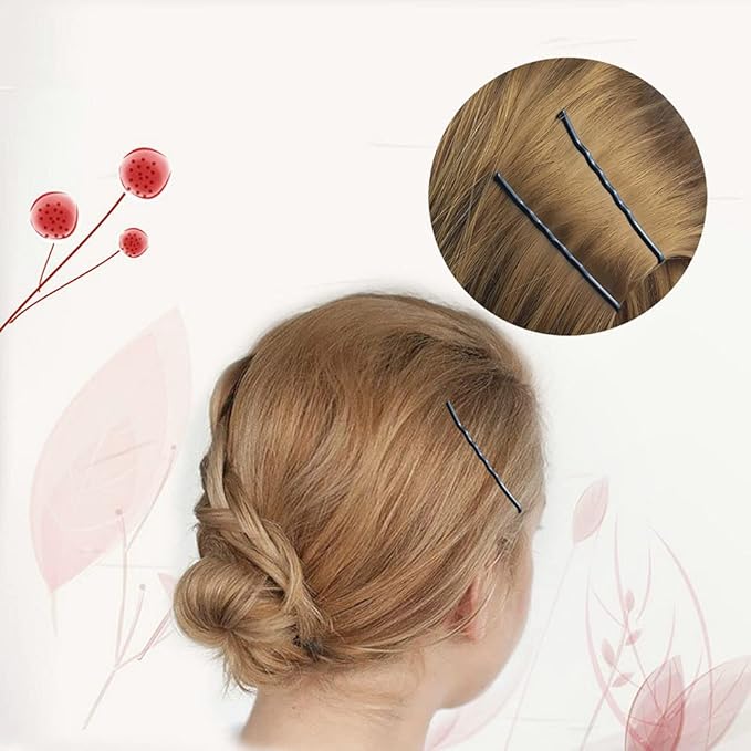330 Pcs 2.2 Inch Black Bobby Pins, Set of Hairpins with Box, Premium Hair Pins for Kids, Girls and Women, Great for All Hair Types