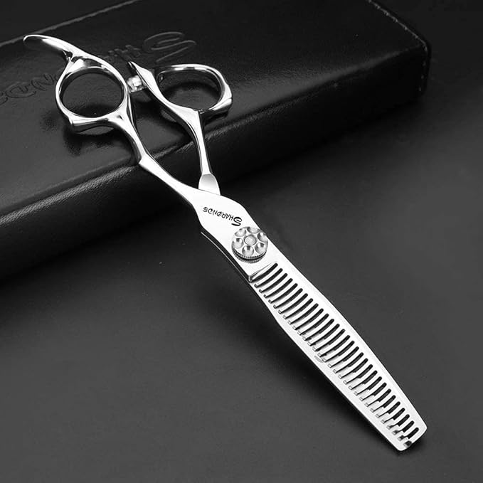 Sharonds 6" Hair Cutting Scissor Set Professional Hairdressing Scissors Barber Tools Set + Scissors Box Comb Adjuster (Set)