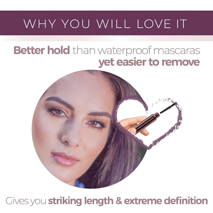 Blinc Lash Extension Tubing Mascara – Striking Length & Definition, Curling, Longwear, Smudge & Flake Proof, Nourishing, Sensitive Eyes Safe, Washable, Vegan
