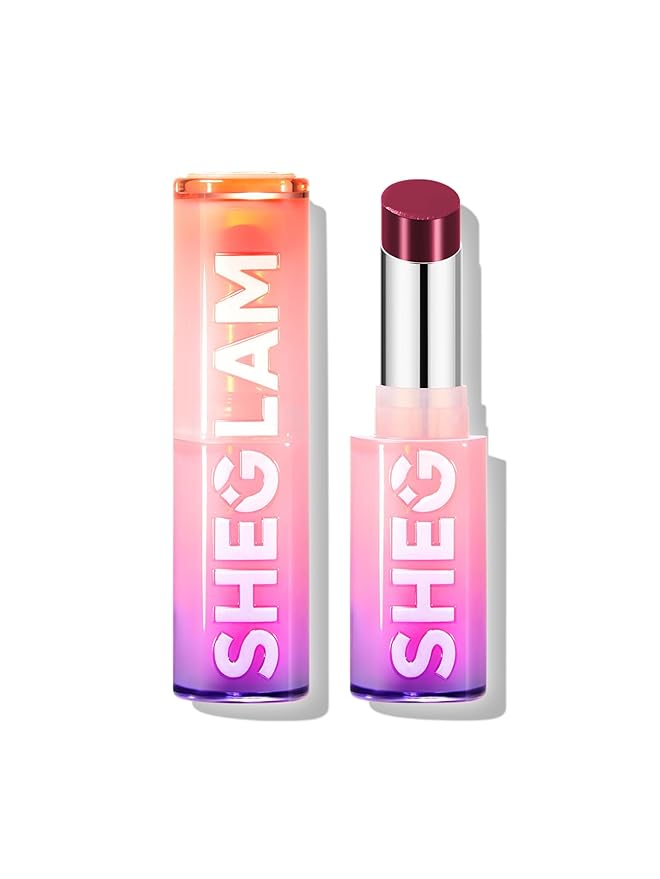 SHEGLAM Mirror Kiss High-Shine Lipstick Silky Jelly Texture Hydrated&Smooth Lip Gloss-That's Fierce