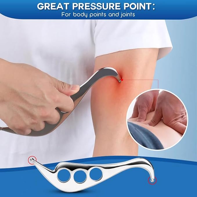 Stainless Steel Gua Sha Muscle Scraper Tool, Physical Tools, Guasha Massage Scraper, Skin Scraping Tool, Soft Tissue Massage Tool for Myofascial Release