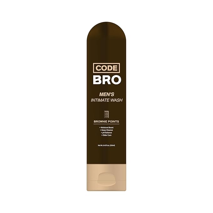 Code Bro Men's Intimate Wash Brownie Point - Shower Stuff for Men (250ml, 8.45 fl oz)