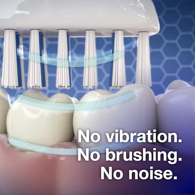 Emmi-dent Oral Waver Electric Toothbrush with 100% Ultrasound Technology, Gentle Vibration and Nano-Bubble Toothpaste. Ideal for Sensitive Teeth, Plaque Removal and More! (Half Year Supply Set)