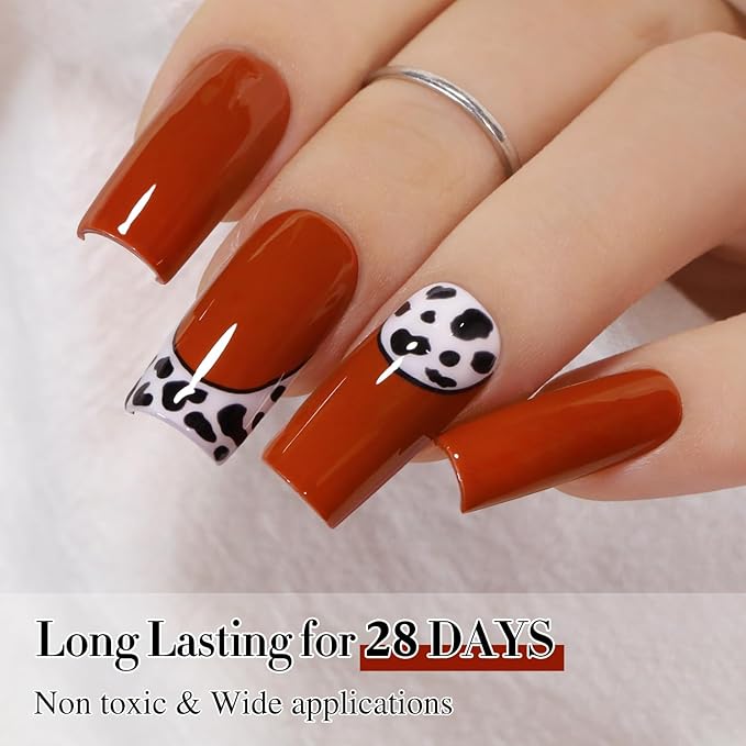 Double Rhythm 15ML Gel Nail Polish Pure Sheer Same Color Same Bottle Soak Off Gel Polish Art Manicure Salon DIY at Home for Women (Burnt Brick-A1453)