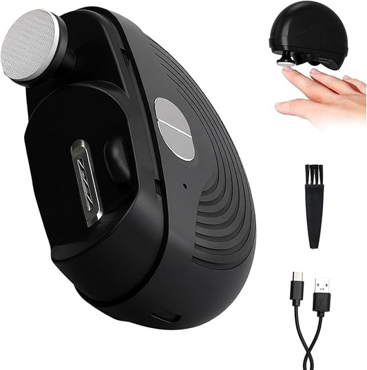 3 Speeds Strong Power Automatic Nails Trimmer with Polisher, Rechargeable Toenail Clippers for Electric Smart Nail Clippers for Adults Seniors (Black)
