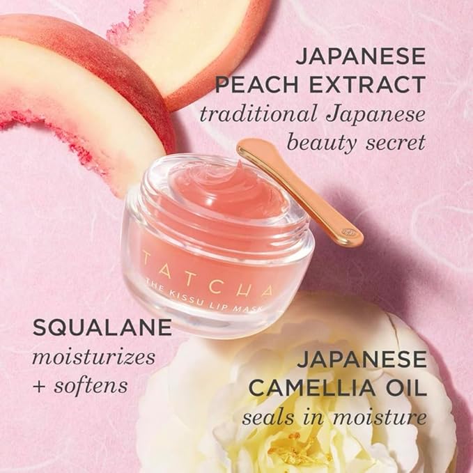 Tatcha Kissu Lip Mask | Overnight Lip Mask, Visibly Plumps and Softens for Lush Lips, 9.0 G | 0.32 oz