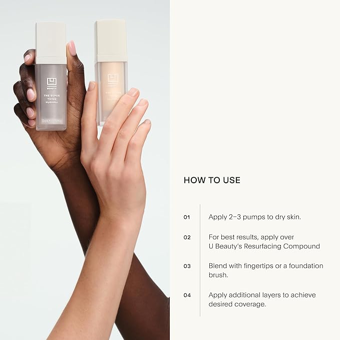 U Beauty The Super Tinted Hydrator Hyaluronic Acid Moisturizing Cream - Mega-Dose Skin Hydrator for Supple, Smooth, and Softer-Looking Skin For Up To 48 Hours - Shade 9-1.0 oz
