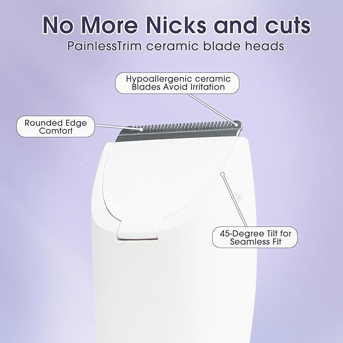 Women Bikini & Pubic Hair Trimmer - Dual-Use Body Shaver for Men and Women | Multi-Area Facial & Body Hair Removal Tool