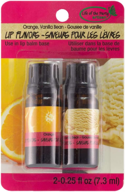 Orange/Vanilla Bean Lip Flavors, 2 Pack,