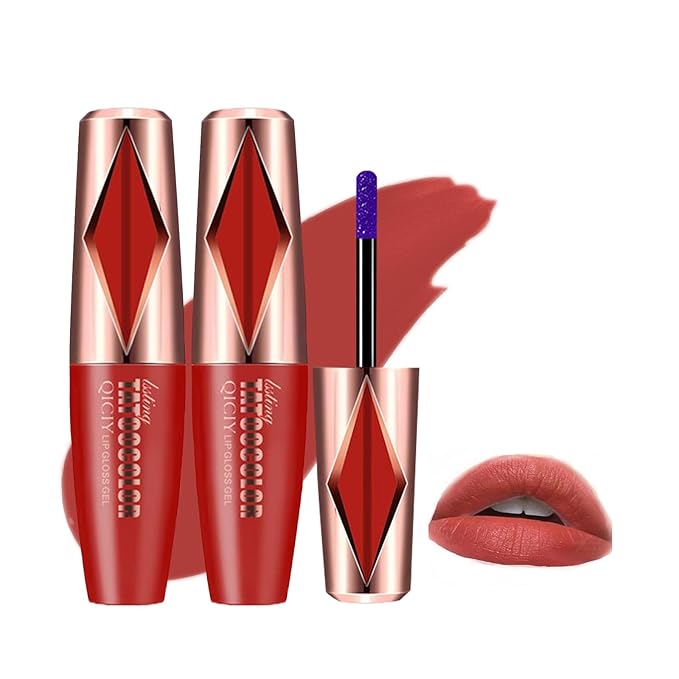 2Pcs Peel Off Lip Stain, Long Lasting Lip Stain Peel Off Masque, Waterproof and Transfer Proof Nude Lip Tint, Peelable Tattoo Lip Gloss Liner, Formula for Elegant Finish Makeup Lip-Tint Set (#1)