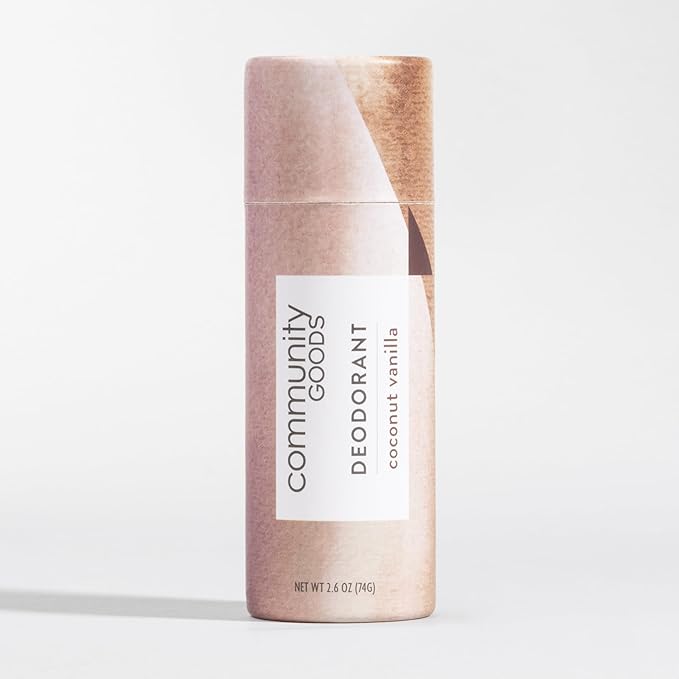 Natural Deodorant (Community Goods Deodorant, 72 Hour Odor Control | For Men and Women | Aluminum-Free, Paraben-Free, Phthalate-Free, Plastic-Free | Baking Soda, Tapioca, Vitamin E | Coconut Vanilla)