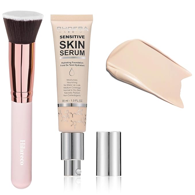 2024 New PHOERA Foundation Makeup for Mature Skin, (N01 Porcelain)