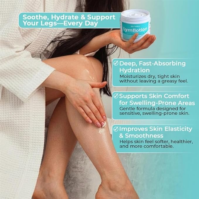 Beltwell® Lymflotion Non-Greasy Moisturizer for Dry & Sensitive Skin Relief – Fragrance Free Anti-Itch Lotion for Itchy Skin, Lymphedema, Diabetes, Eczema, Cracked Feet & Arms – 200ml