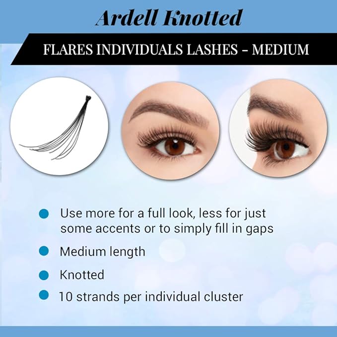 Ardell False Eyelashes Long Black, DIY Lash Clusters, Eyelash Extension Kit, 4 Pack