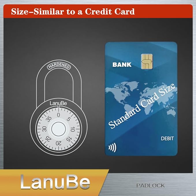 LanuBe Lock Standard Dial Combination Lock 2 in. Wide, with Different Combinations Black Turnplate Pack of 8 Lock for School Employee Gym & Sports Locker CaseToolbox and so on