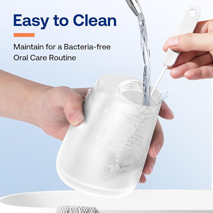 Bitvae C6 Water Dental Flosser for Teeth, Rechargeable Cordless Water Flosser, IPX7 Waterproof Braces Flossers Cleaner, 3 Modes 5 intensities, Advanced Water Dental Picks for Cleaning, White