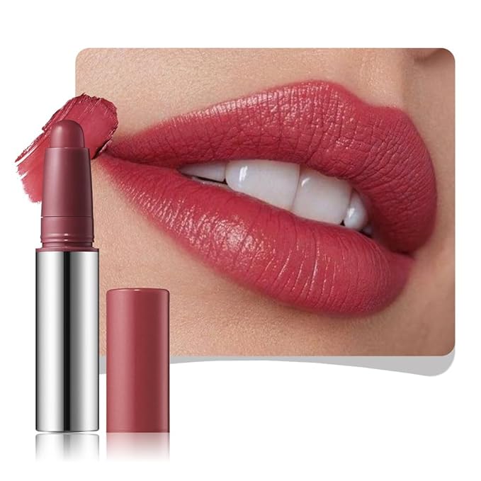 JUAAZIN Cardinal Red Matte Lipstick Crayon - High Pigment Creamy Formula, Waterproof Long Lasting, Smooth Glide Application, Non-Sticklipstick,Ultra Thin Lightweight,Velvet Matte Lip Feel for Women 04