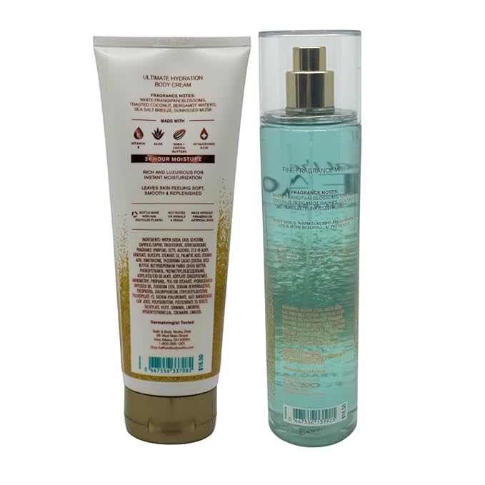Bath & Body Works At the Beach - Gift Pack for Holiday - Mist 8oz and Body Cream 8oz