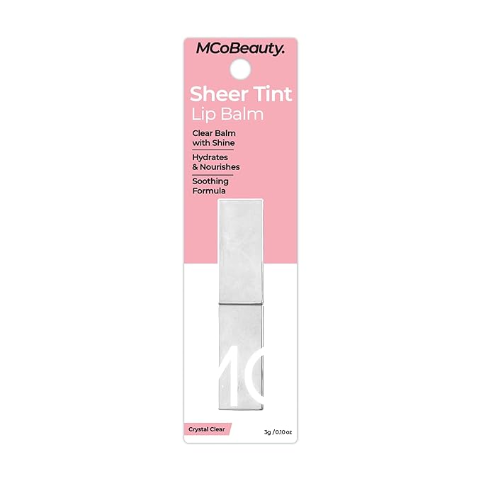 MCoBeauty Sheer Tint Lip Balm, Clear, Cruelty