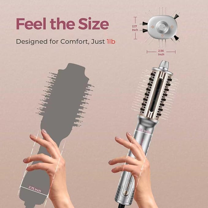 3 in 1 High Speed Hair Dryer Brush, Blow Dryer Brush in One for 300% Faster Dry & Style, Blowout Hot Air Brush, One Step Straightener Volumizer with Negative Ions for Smooth AirBlow B3