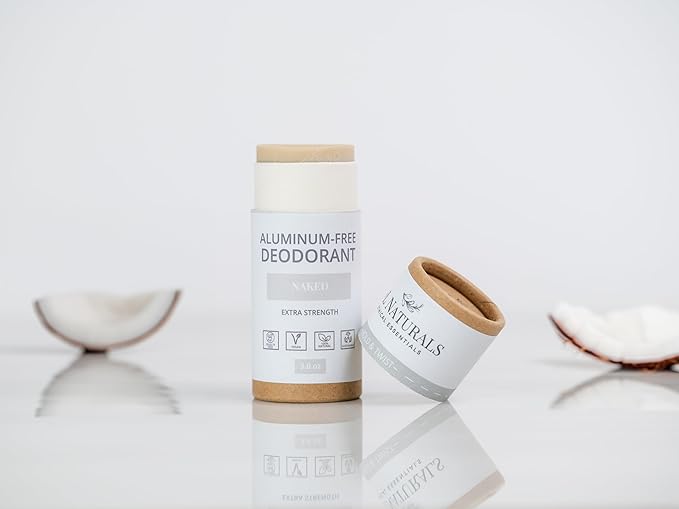 J&L Naturals Aluminum Free Deodorant for Men & Women | 100% Natural Ingredients With Coconut Oil, Shea Butter, & Essential Oils | Sustainable, Eco-Friendly (Unscented & Woody, 3.0 Oz (Pack of 4))
