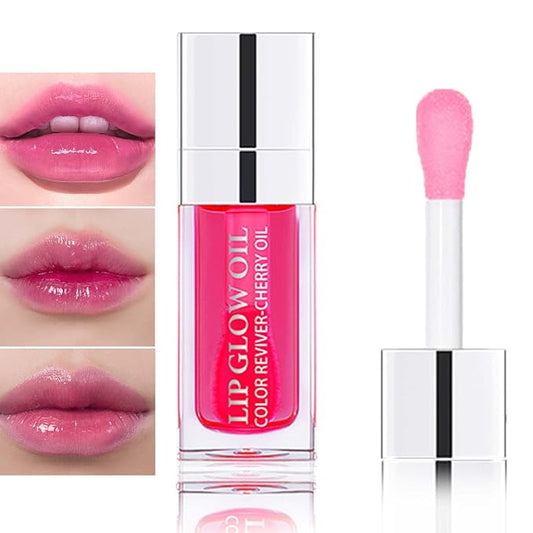 Lip Glow Oil,Clear Plumping Lip Oil Waterproof Glow