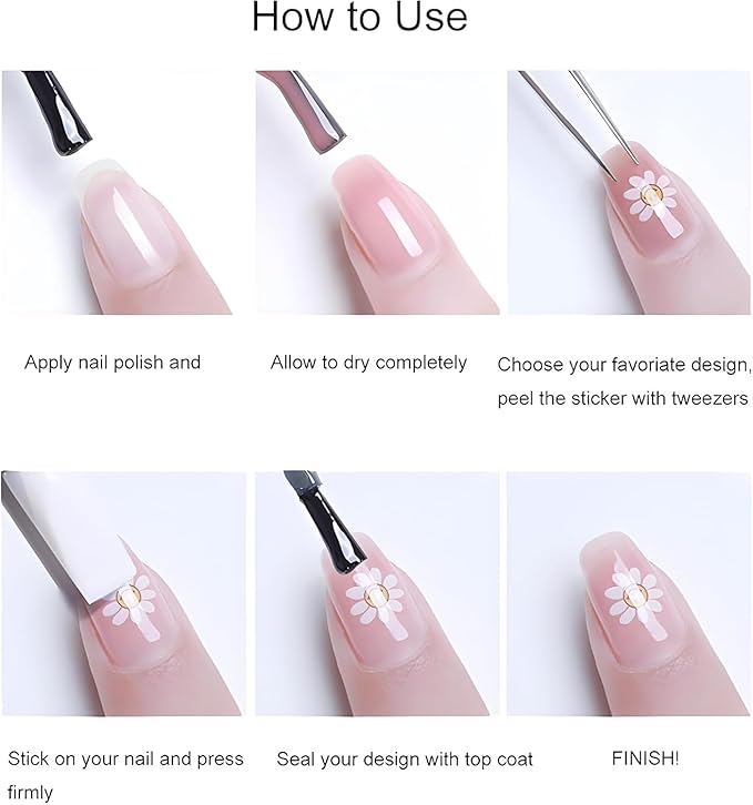 5D Embossed Nail Art Stickers Star Nail Decals Gold Gems Self-Adhesive Nail Stickers for Nails Art 3D Quadrangular Star Design Red Manicure Decorations Nails Supplies for Women