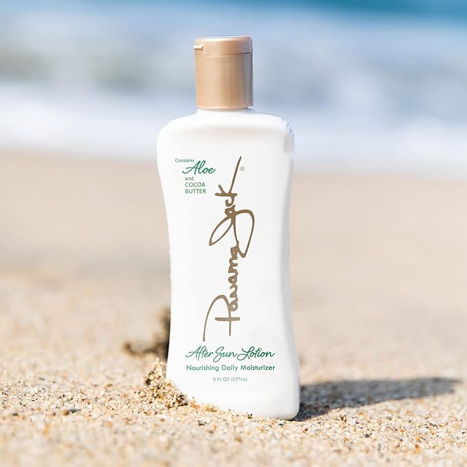 Panama Jack Aloe Moisturizer Lotion - After Sun Daily Skincare, Contains Aloe, Cocoa Butter, Olive & Hemp Seed Oils with Vitamin E, 8 FL OZ (Pack of 12)