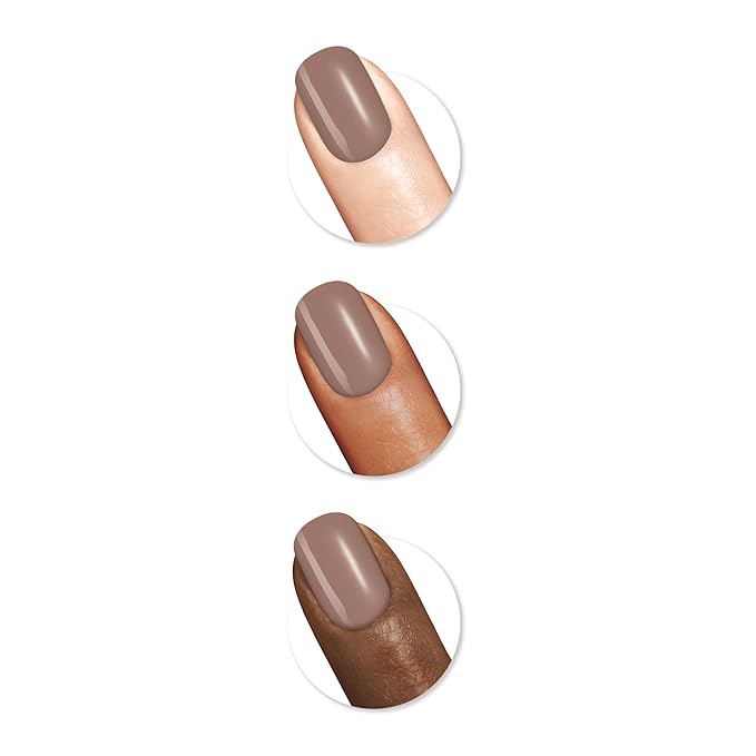 Sally Hansen Miracle Gel Salon Quality Nail Polish | Gel-Like Formula, Two-Step System, No UV Light Needed, Long Lasting | Opaque, Glossy | 212 Mocha Me Crazy | Rich Crème Brown Nail Polish