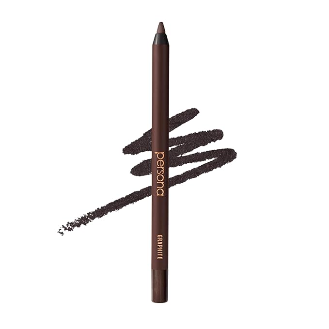 PERSONA 24HR Waterproof Eyeliner Pencil | Creamy, Smudgeable Pencil for Lash Line & Waterline | All-Day to All-Night Wear | Vegan, Cruelty-Free, Paraben-Free | Made in USA, Graphite