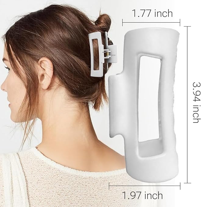 Fashion Hair Clips, Cloud Hair Pins for Women, 3.9 inch Hair Claw Clip for Thick/Fine/Thin/Curly Hairstyle, Amber 2 Pack
