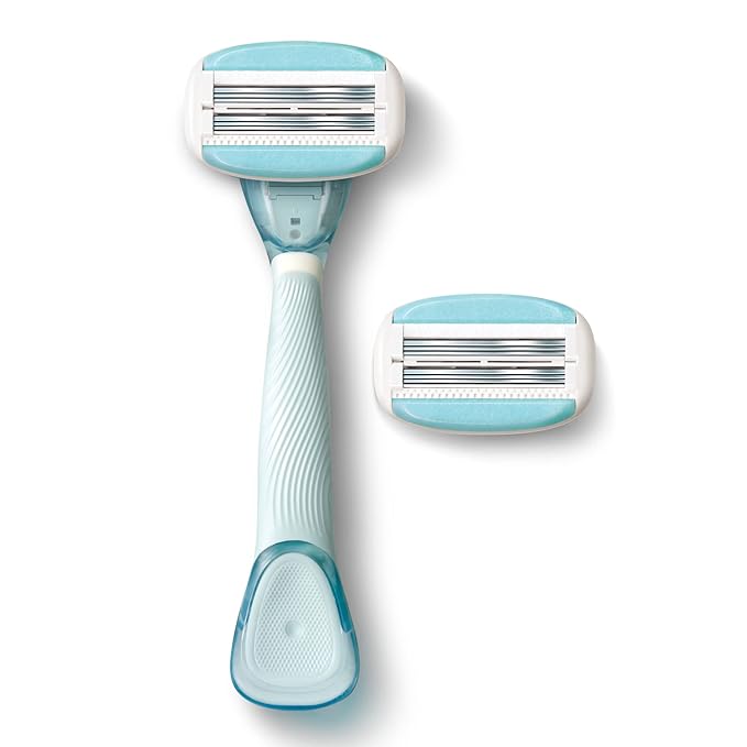 Dorco EVE6 Razor for Women, Includes 1 Razor Handle and 6 Long-Lasting Razor Blade Refills| 1 Handle + 6 Cartridges (Handle + 6 Refills)
