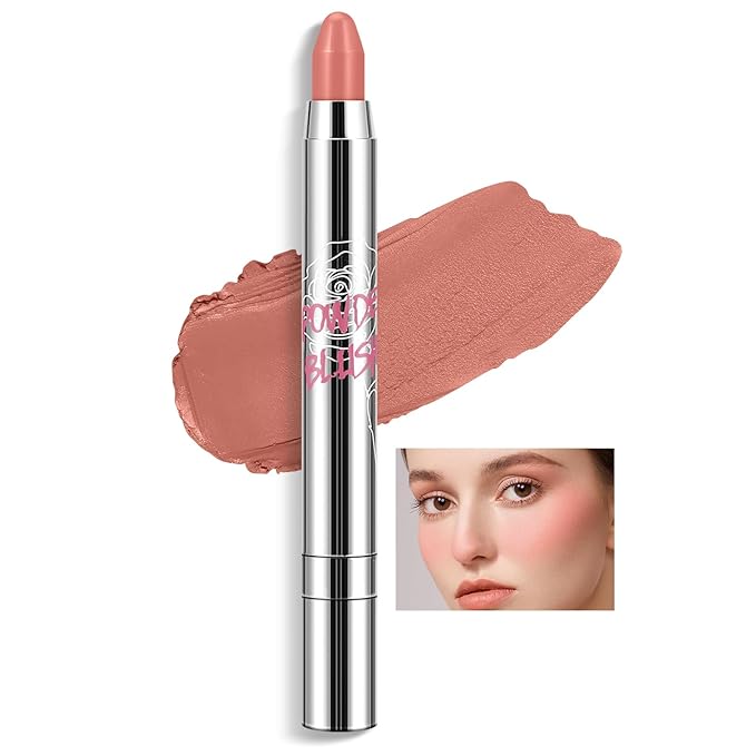 Boobeen Cream Blush Stick, Multi-Use Face Blush for & Blendable