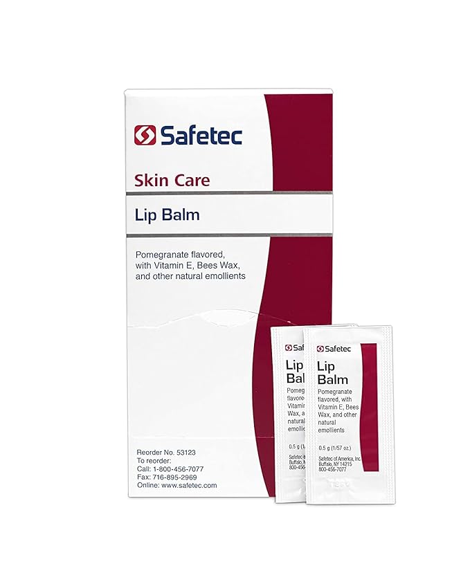 Safetec Lip Balm 53123 Pomegranate Flavored,