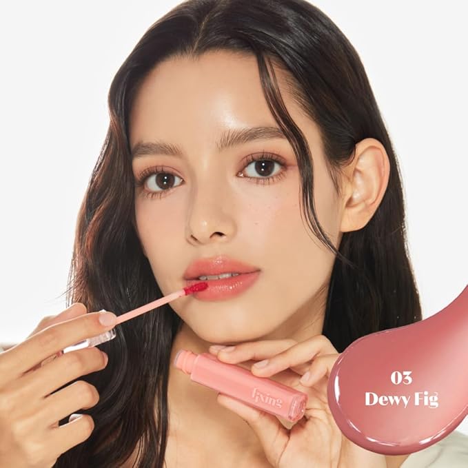 ETUDE Glow Fixing Tint #3 Dewy Fig | Non-sticky Glossy Shine Lip stain | Fills up with comfortable moisture | Tinting for dry lips