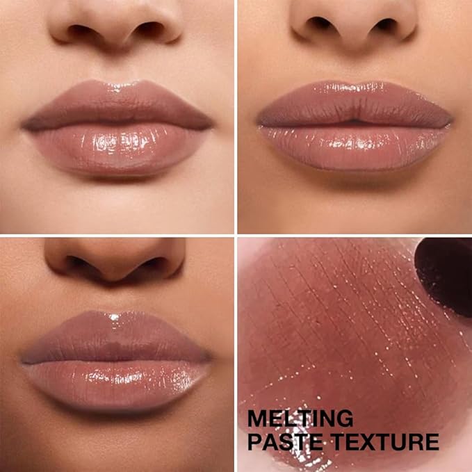 FeiCuiYun Dark Brown Honey Tinted Lip Balm Lip Gloss Lipstick, Sheer Hydrating Lip Stains Tint, Moisturizing Lip Color for All Skin Tones, Nourishing Lip Balm with a Hint of Natural Black Cherry