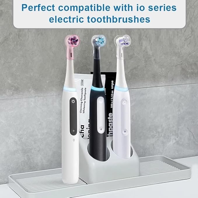 6 Pack Toothbrush Heads Dustproof Cover Compatible with Oral B, Fits for Oral-B iO Series, Pro 1000, 1500, 5000, 7500 Electric Toothbrush, Protects Brush Head and Convenient Travel