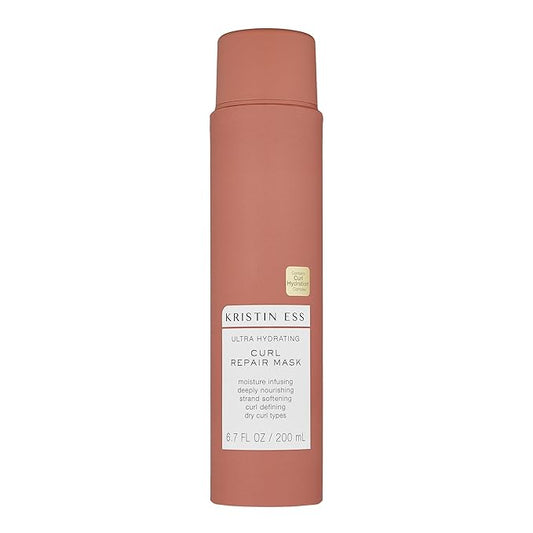 Kristin Ess Hair Ultra Hydrating Curl Repair Hair Mask with Shea Butter - Deep Conditioner Treatment for Dry Damaged Curly Hair, Vegan, Color + Keratin Safe, 6.7 fl oz (Pack of 1)