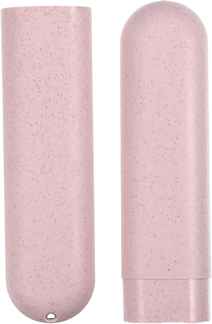 VOCOSTE 4pcs, Traveling Toothbrush Holders Case, PP Toothbrush Case for Travel Business, Beige, Pink, 8.07''x1.22''x0.83''