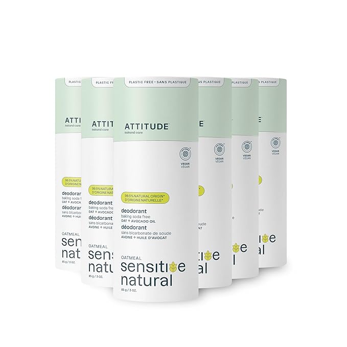Attitude Sensitive Skin Deodorant Stick, Avocado Oil, Aluminum Free, Vegan, Parabens Free, 3 Ounces (Pack Of 1)