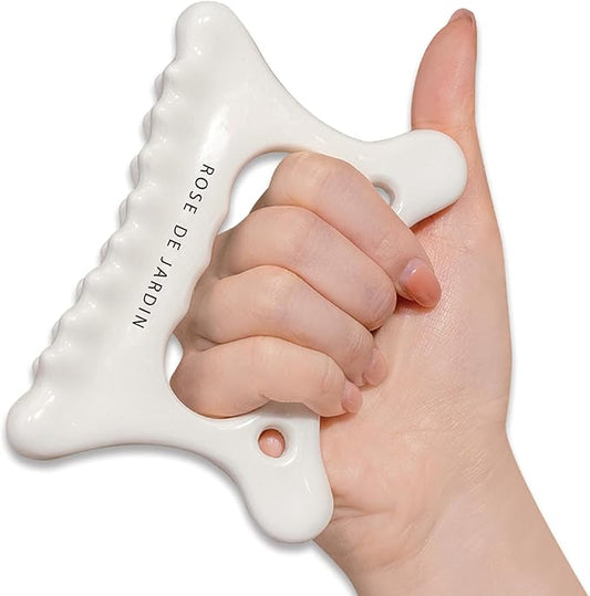 ROSE DE JARDIN Ceramic Gua Sha, Face&Body Guasha, Korean Gausha, Face Lift, Muscle Relief Massage Board, Skin Care Gift for Men Women