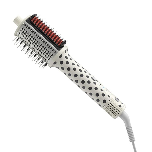 Ellena E1 Blow Dryer + Straighten Hair Brush Dual Mode, Hot Air Brush with 110000RPM High Speed Brushless Motor/Oval Air Barrel/3D Teeth Heated Comb/Handheld Cored, Styler Tool for All Hair Types