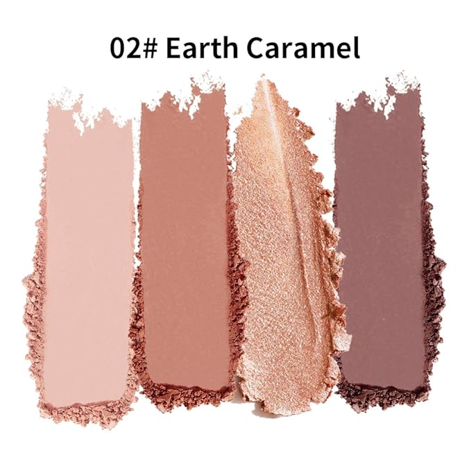 Warm Rose Nude Brown Matte & Shimmer Eyeshadow Palette, High-Pigment Mattes & Glitter Eye Shadow Contour Palette for Mature Women, Blue Green Eyes, Daily Natural Makeup, Paleta de Sombras de Ojos