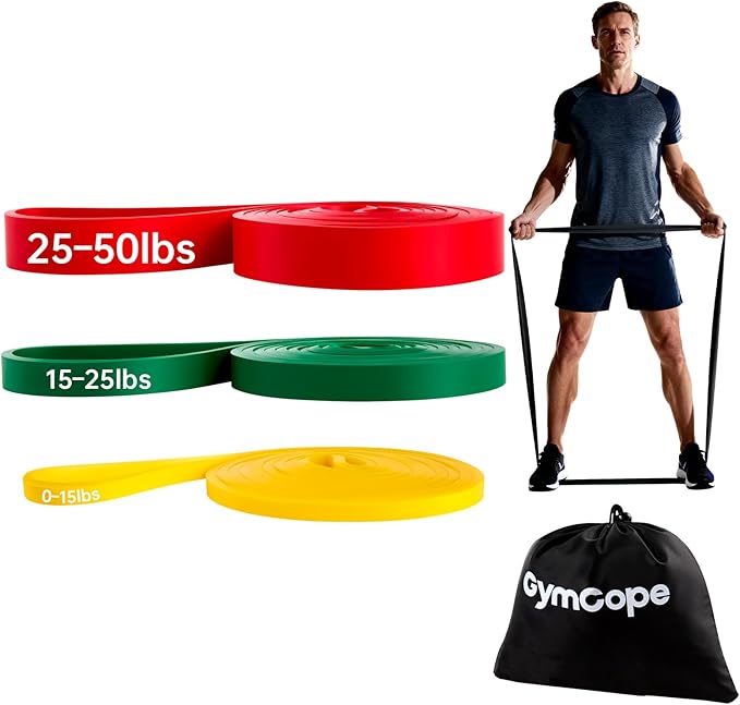 Pull Up Resistance Bands - Assistance Bands Sets of 3/4/5 for Men & Women, Heavy Duty Workout Exercise Bands for Body Stretching, Muscle Training, Instruction and Carry Bag Included