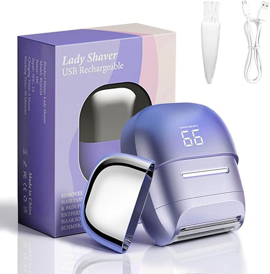 Electric Razors for Women, Waterproof Wet Dry Mini Electric Shaver for Women - Cordless Ladies Electric Shaver for Hair Removal, Legs, Face, Body, Bikini,Sensitive Skin, Teens, Ladies (Lilac)