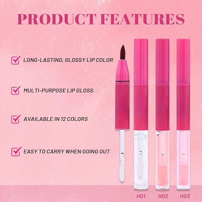 evpct ‌3Pcs Matte Liquid Lipstick Marker Pen Lip Liner Combo Set with Lip Oil, Nude Maple Caramel Red 2 in 1 Lipgloss Tint Lipstick Long Lasting Waterproof for Women, Longwear Lips Stain 24 hours