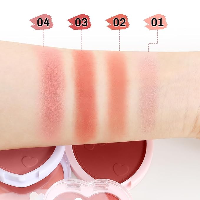 Boobeen Powder Blush Matte Pressed Blush Palette, Highly