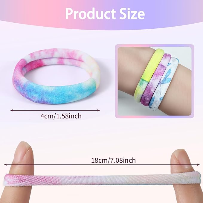 Bessrung 100 PCS No Damage Hair Ties for Women Girls, Seamless Elastic Hair Bands for Ponytails, Thick Thin Hair,Stretchy Snag-Free Nylon Bow Hair Ties Valentine's Day Gift (Leopard Print, Multicolor)