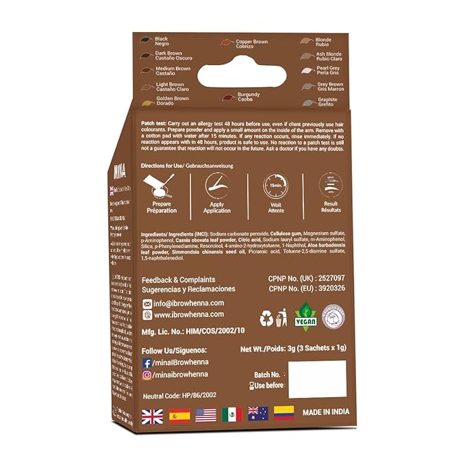 MinaiBrow Light Brown Brow Tinting